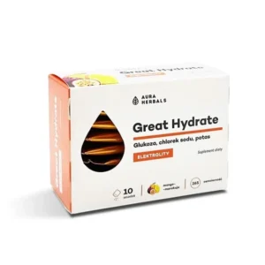 Great Hydrate, Mango-Maracuja-Elettroliti, confezione da 10 pezzi.
