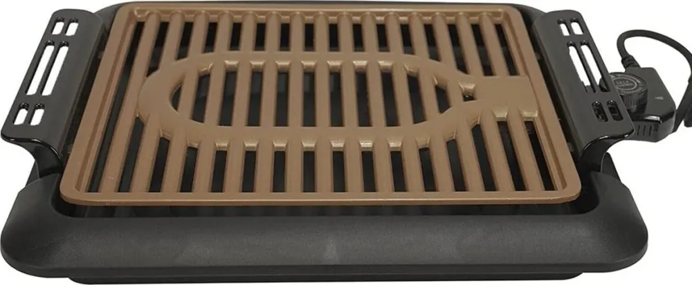 Griglia Elettrica Antifumo 1000w Q-hb67 Grill Senza Fumi Piastra Antiaderente