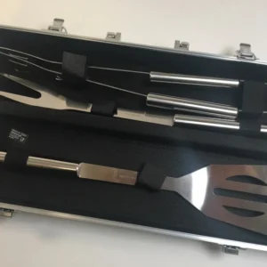 Grill Cutlery 3 parti nella custodia alluminio