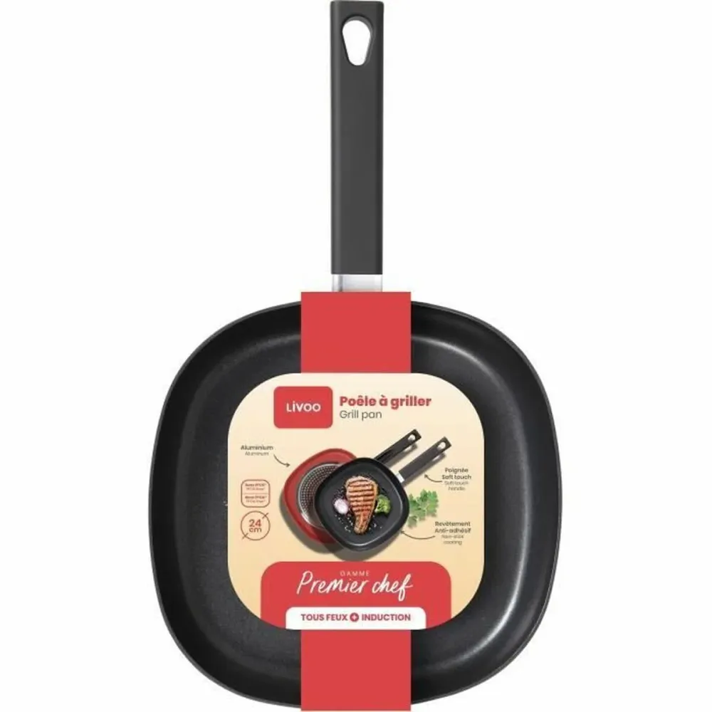 Grill Livoo antiaderente Alluminio Ø 24 cm