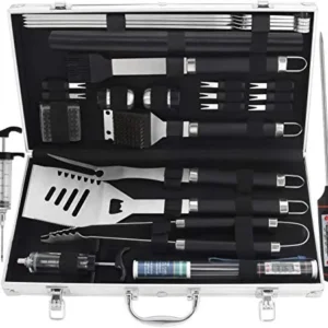 grilljoy Ensemble Barbecue, 24 pcs Accessori Acciaio Inox acciaio/inox