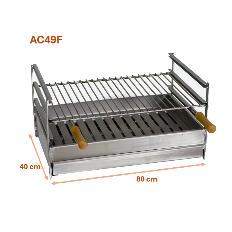 Grilloir da appoggio inox 80x40 AC49F