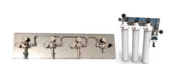 Gruppo filtrante composto da 2 filtri refiner 500, 1 filtro primed 500 line, rampa 3 testate con manometro e contralitri I...