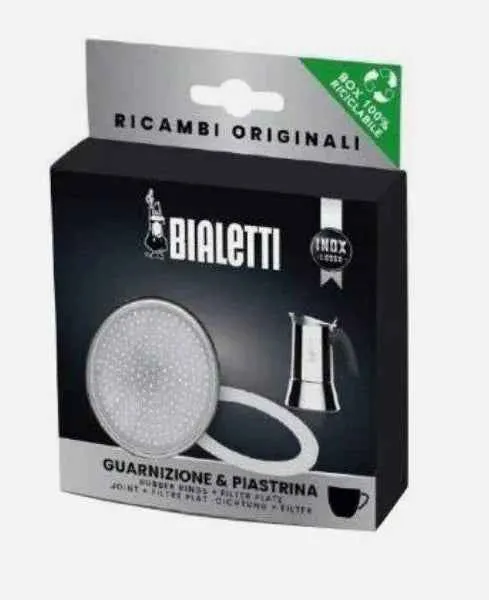 Guarnizione e piastina caffettiera 10 tazze originale Bialetti 0800413