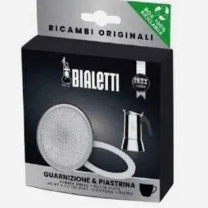 Guarnizione e piastina caffettiera 4 tazze originale Bialetti 0800411