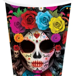 Pack di 6 Bicchieri di Catrina di Halloween Guirca