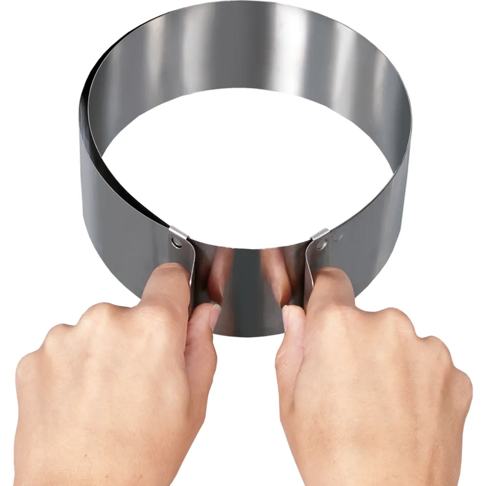 GUSTO CASA - Anello Regolabile tondo Acciaio Inox - diametro da 16 cm 32 cm