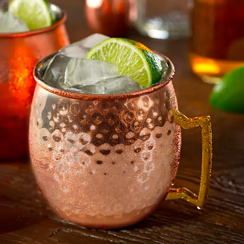 GUSTO CASA - Bicchiere per Moscow Mule acciaio inox con finitura Rame 50 cl
