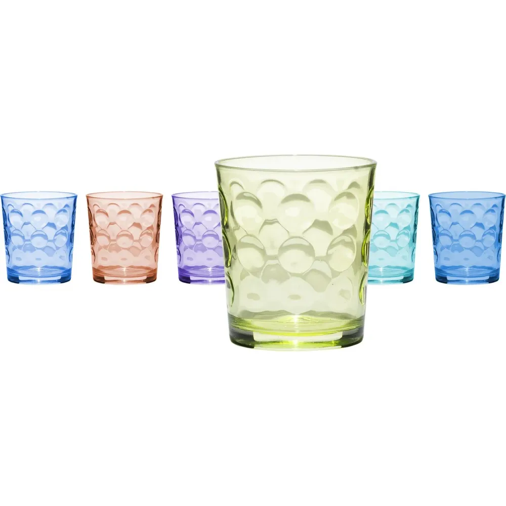GUSTO CASA - Bicchieri vetro Multicolor Drop 37,5 cl - set 6 pezzi