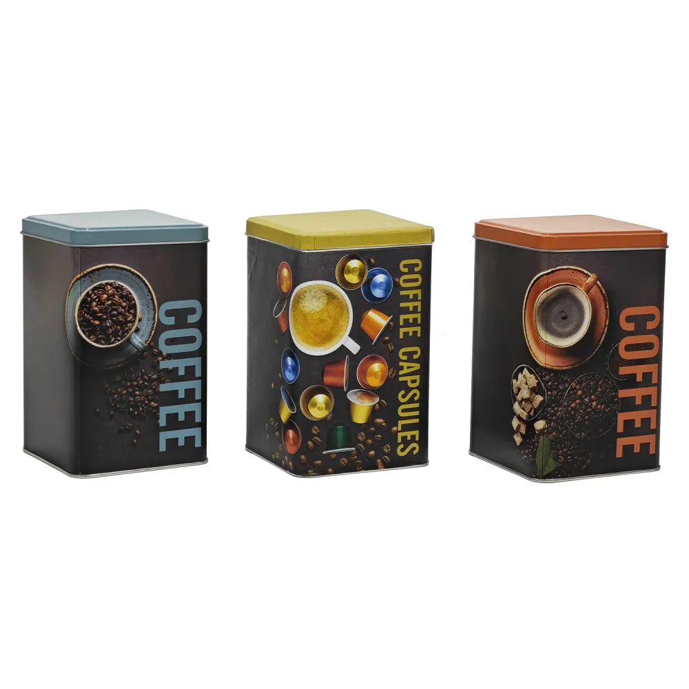 GUSTO CASA - Contenitore Porta Capsule Caffè Latta con Coperchio - h17x10,5x10,5 cm