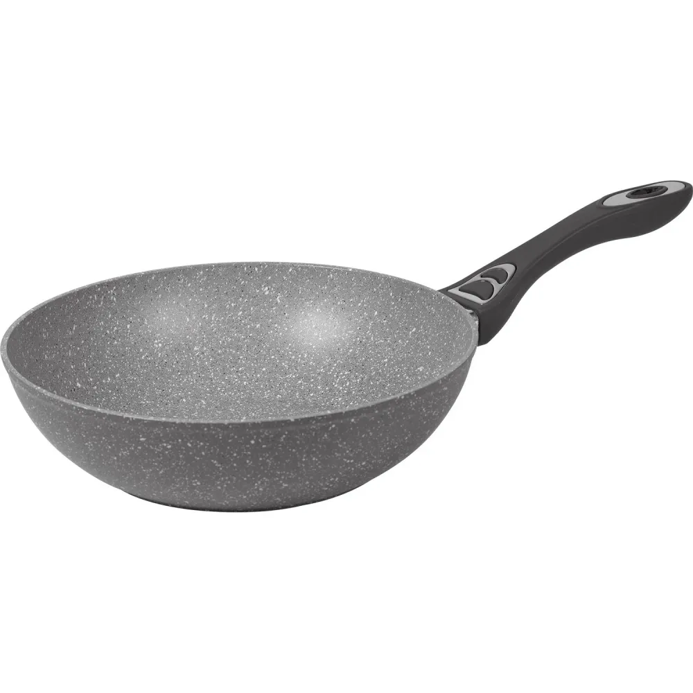 GUSTO CASA - Padella Wok alluminio pressofuso Linea CookStone diametro 28 cm