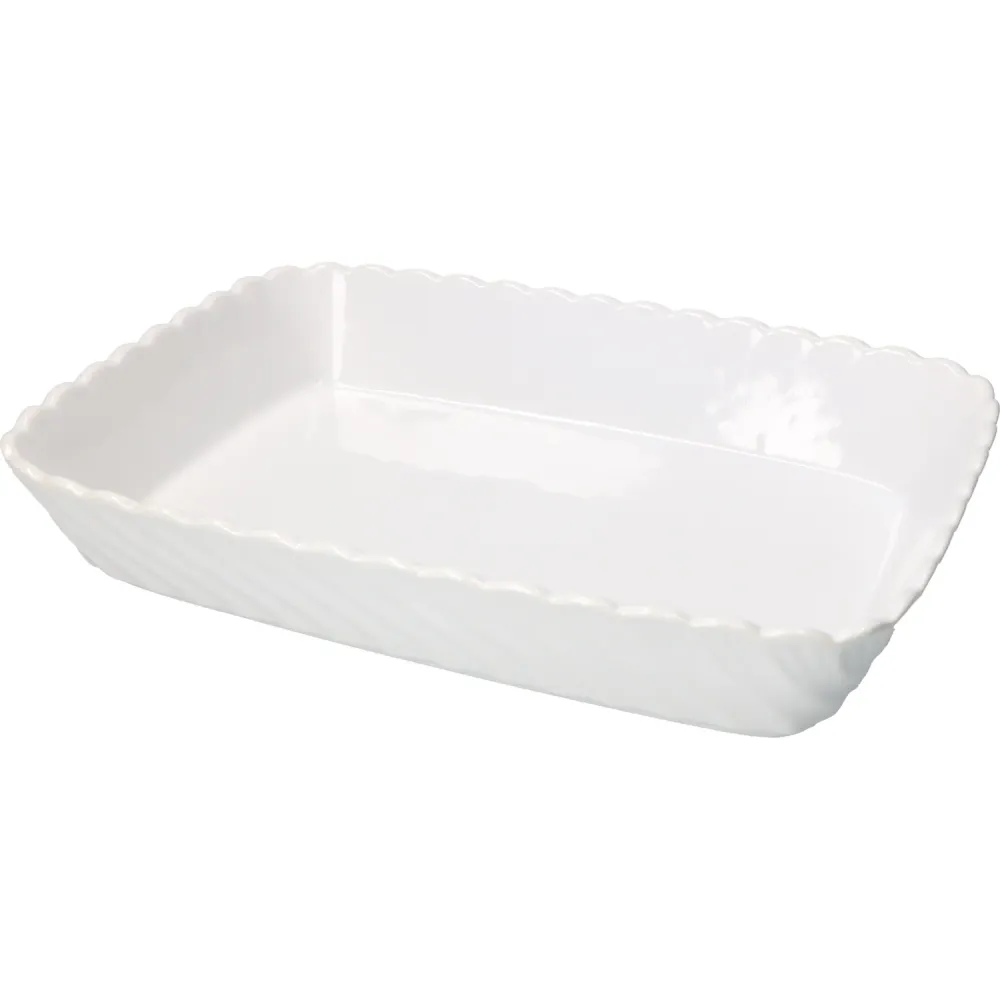GUSTO CASA - Pirofila Rettangolare stoneware Bianca - 34x23,5 cm