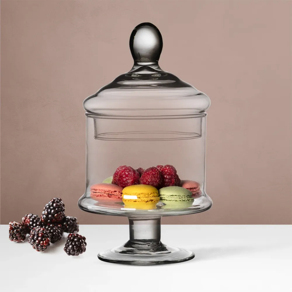 GUSTO CASA - Potiche Vetro con Coperchio Patisserie h23 diametro 13 cm