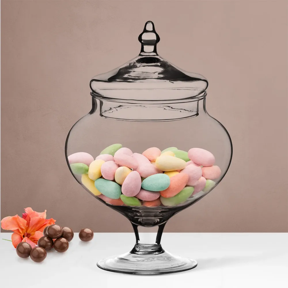 GUSTO CASA - Potiche Vetro con Coperchio Patisserie h27 diametro 18,7 cm