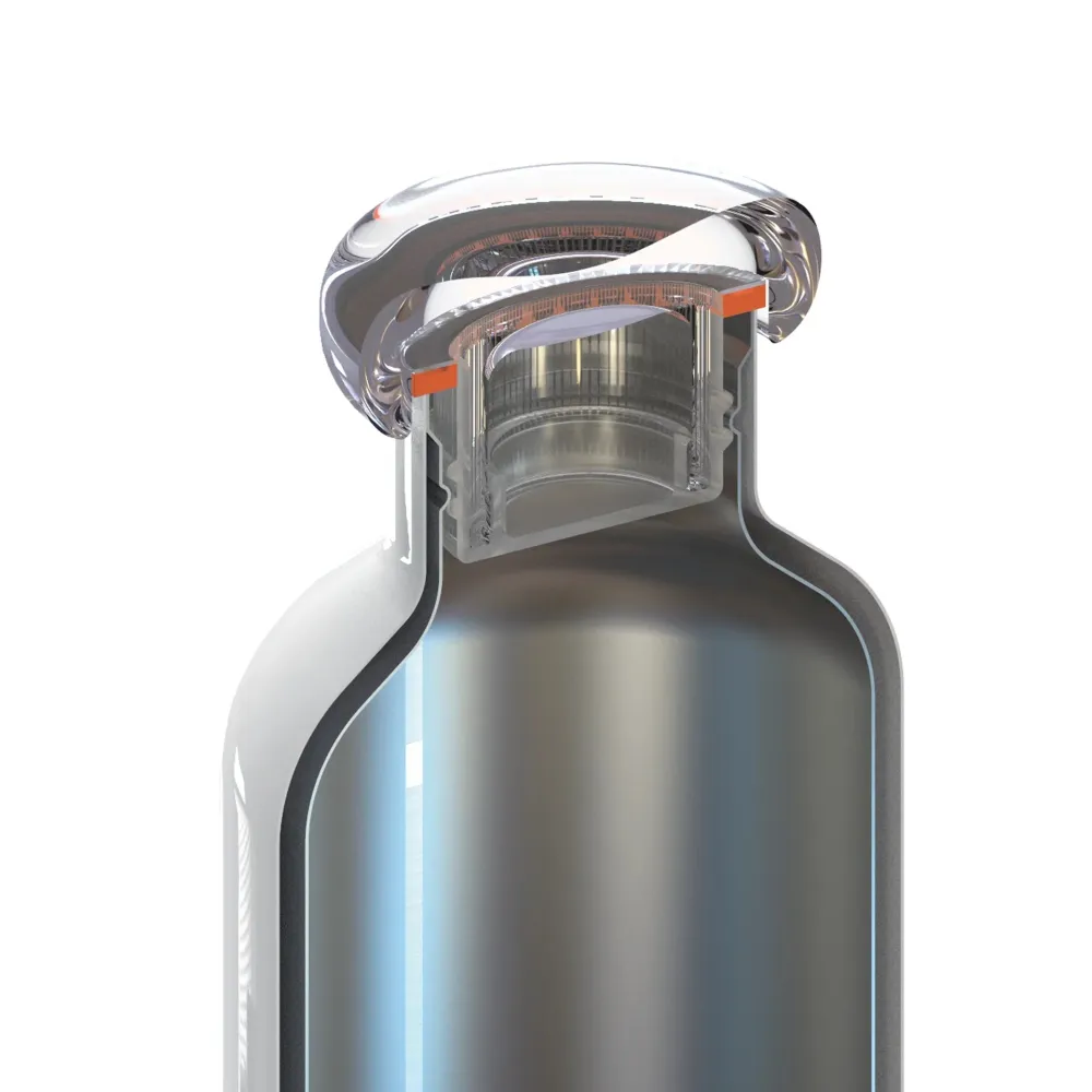 GUZZINI Energy Bottiglia Termica da Viaggio On Go L 750ml Bianco Acciaio Inox
