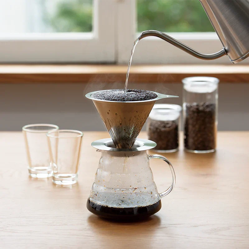 Hario Double Mesh Metal Dripper 01 Filtro mano acciaio inossidabile