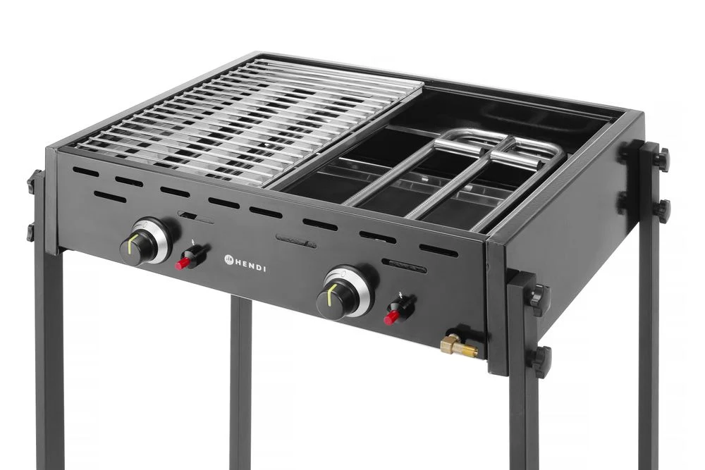 Hendi Gas Grill Roast-Master Pro Schwarz Black 11,6 kW