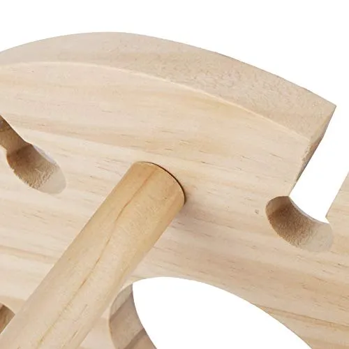 HERCHR Portabottiglie Legno, portabottiglie da appoggio per Bicchieri da Vino con 6 Fori per Bicchieri da Vino per Organiz...