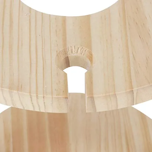 HERCHR Portabottiglie Legno, portabottiglie da appoggio per Bicchieri da Vino con 6 Fori per Bicchieri da Vino per Organiz...