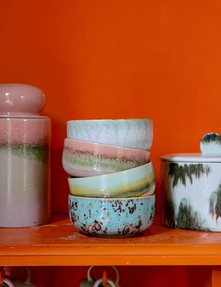 Set di 4 ciotole da dessert ceramica anni '70 HKLIVING