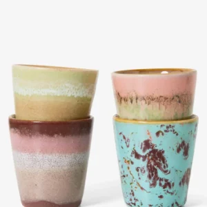 Tazza Ristretto anni '70 Ceramica set da 4 HKLIVING