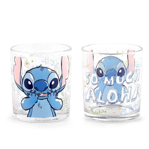 HOME ROMBO Bicchiere stitch&angel vetro decorato cl 25 stich