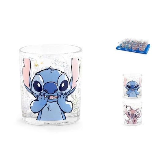HOME ROMBO Bicchiere stitch&angel vetro decorato cl 25 stich