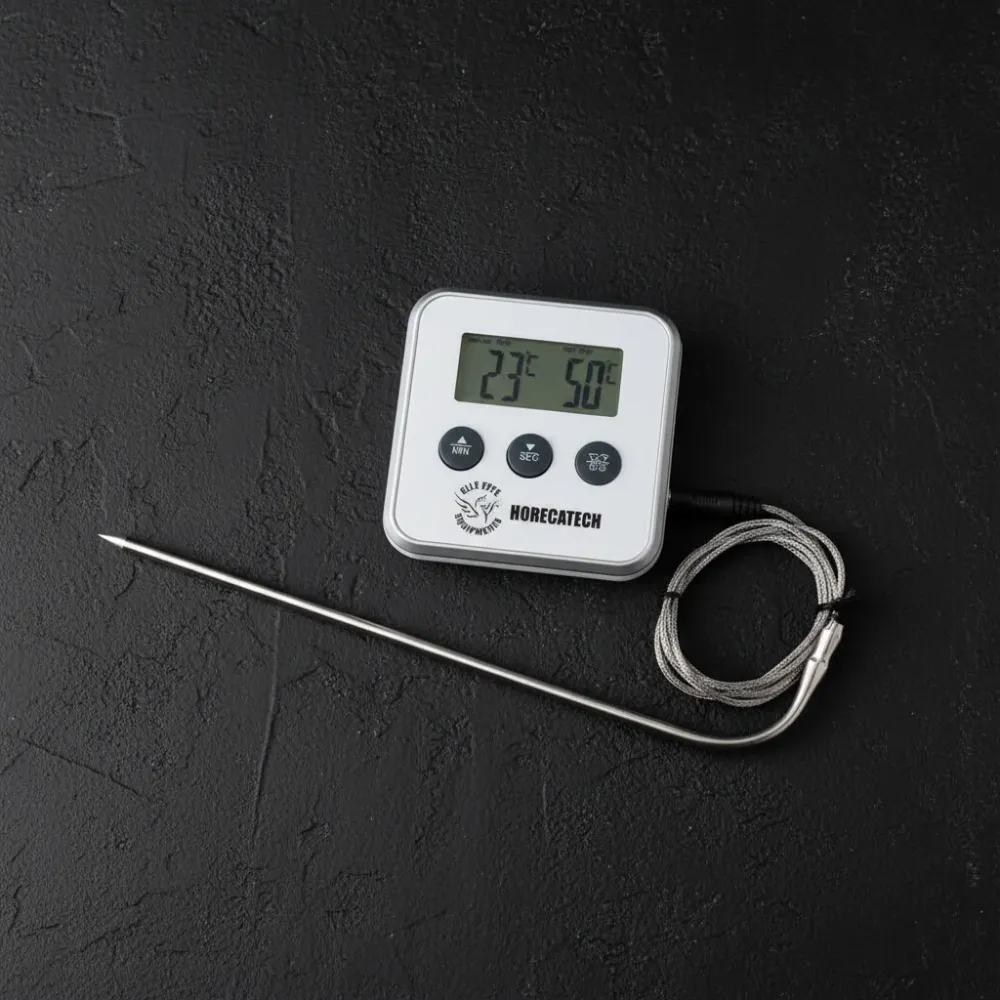 HORECATECH | TERMOMETRO RS597 DIGITALE DA FORNO CON SONDA E TIMER