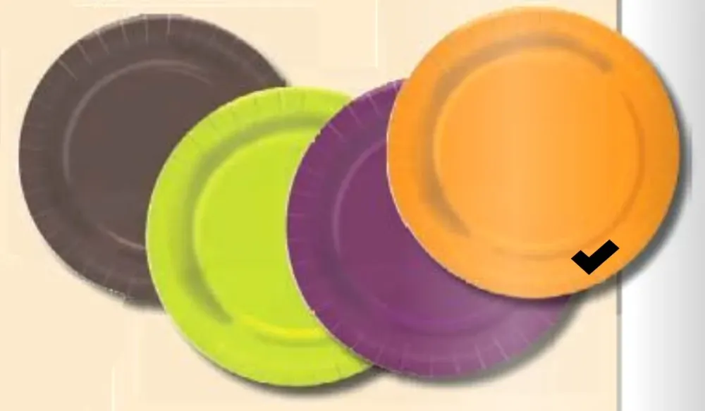 HOSTI - 10 PIATTI DI CARTA - COLORE PITTO ARANCIONE - LINEA "GARDA LIFESTYLE"
