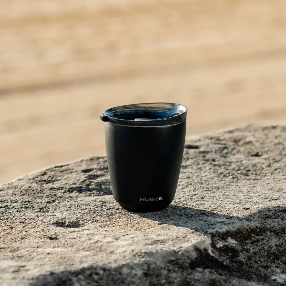 Huskee Stål tazza 235 ml – tazza da caffè sostenibile nera