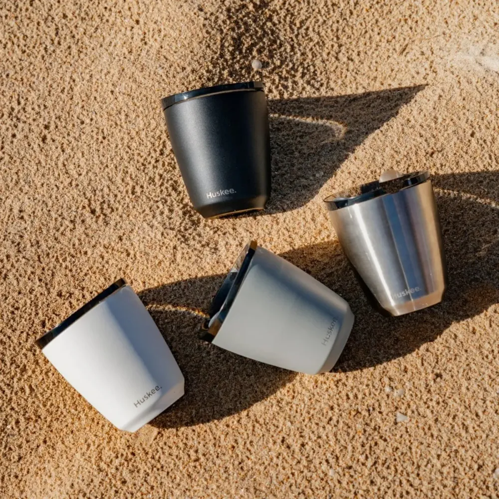 Huskee Stål tazza 235 ml – tazza da caffè sostenibile nera