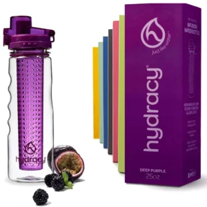 Hydracy Bottiglia con Infusore per Acqua Aromatizzata alla Frutta Porpora