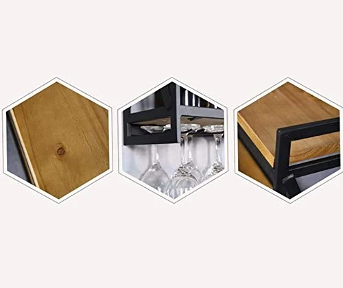 HZWLF Moderno e Minimalista Creativo portabottiglie da Parete Parete armadietto da Vino Ferro battuto Decorativo retrò Leg...