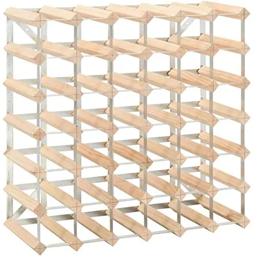 HZWLF Portabottiglie Freestanding 42 Bottiglie 6X7 Portabottiglie Portabottiglie Legno di Pino Massiccio per Bar Cantina C...