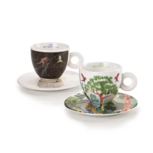 illy 24959 Set da 2 Tazze Da Cappucino Art Collection Biennale 2024 | Decoro B