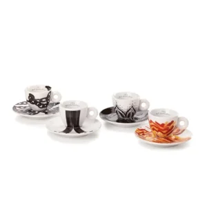 illy 25152 Art Collection, Collezione Genesi 4 Tazzine da Espresso Numerate e Firmate Monica Bonvicini e Shirin Neshat Taz...