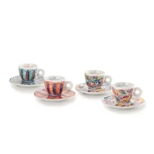 Illy Art Collection Sol Calero | 25366 Un Set da 4 Tazze Espresso, Numerate e Firmate dall'artista