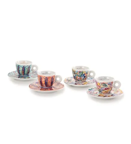 Illy Art Collection Sol Calero | 25366 Un Set da 4 Tazze Espresso, Numerate e Firmate dall'artista