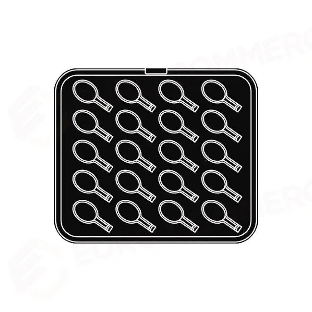 20 IMPRONTE CUCCHIAINO 78X38 H 11 MM - PIASTRA PER COOKMATIC 380X330 MM - PIASTRA-K - PAVONI ITALIA