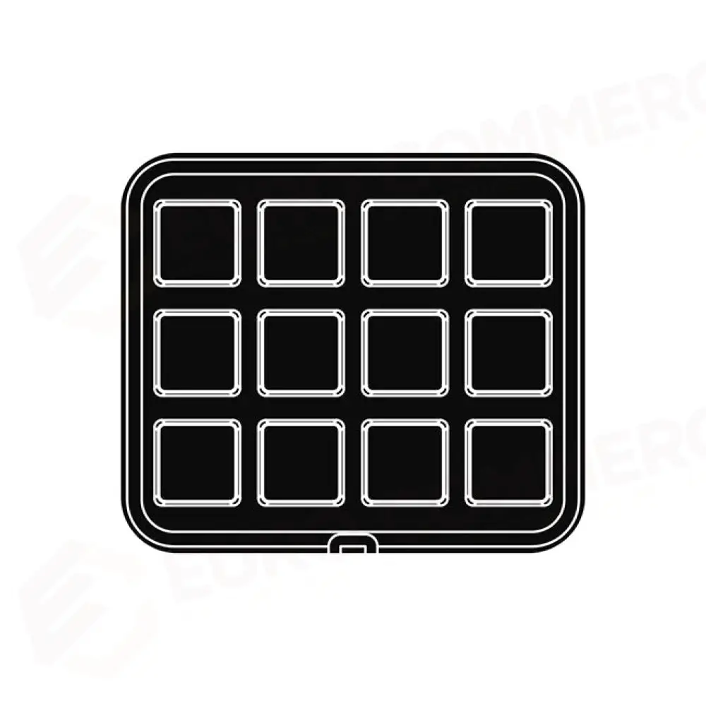 12 IMPRONTE QUADRATE 70X70/65X65 H 20 MM - PIASTRA PER COOKMATIC 380X330 MM - PIASTRA34 - PAVONI ITALIA