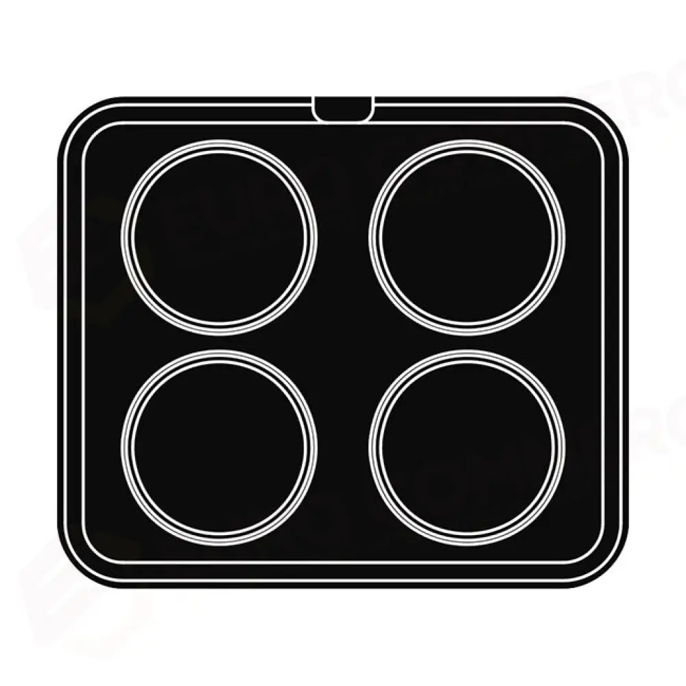 4 IMPRONTE TONDE Ø 129/115 H 21 MM - PIASTRA PER COOKMATIC 380X330 MM - PIASTRA-S - PAVONI ITALIA