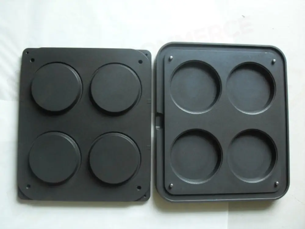 4 IMPRONTE TONDE Ø 129/115 H 21 MM - PIASTRA PER COOKMATIC 380X330 MM - PIASTRA-S - PAVONI ITALIA