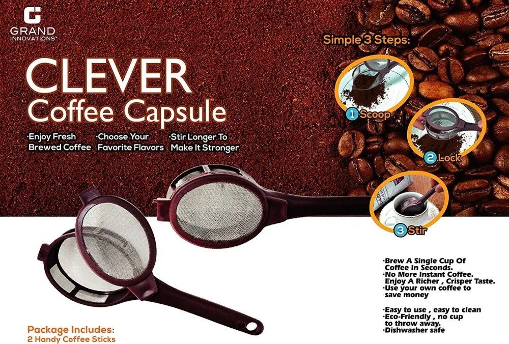 Infusore Per Caffè Clever Coffee Capsule 1 Tazza Caffe Istantaneo Riutilizzabile
