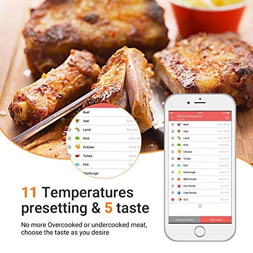 Inkbird IBT-4XS Bluetooth Termometro Cucina Digitale + 4 sensore