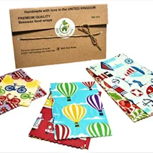Involucri di cera d'api, set 6, Colori casuali, BEE Zero Waste, UK...