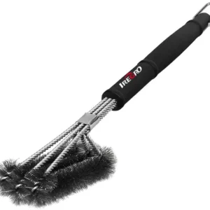 IREGRO Spazzola Barbecue, BBQ 3 1 Grill Spazzola, Pulitore di Cottura Griglie Rack e bruciatori, Durevole ed Efficace