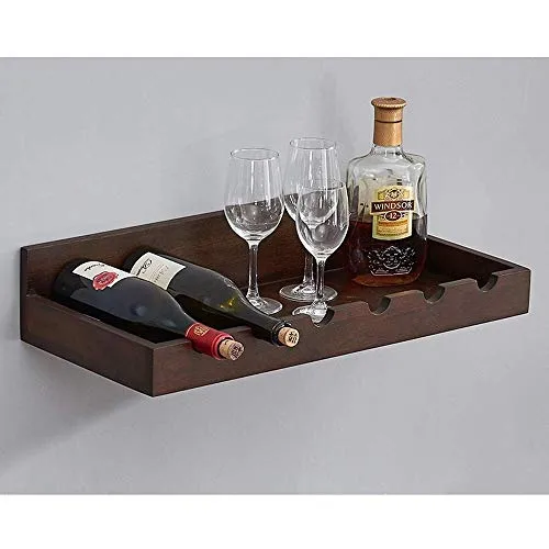 IUYJVR Portabottiglie Legno massello, portabottiglie da Appendere al Muro, portabottiglie semplici e Moderne nel Soggiorno...
