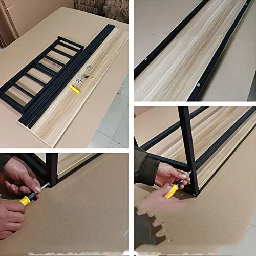 Mensola Soffitto Portabottiglie , Ripiano Multifunzionale per Montaggio Soffitto , Portabottiglie Metallo 2 Ripiani Legno...
