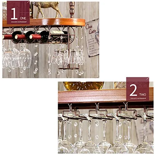 JHGJBJ Porta Bicchiere di Vino Europeo Semplice armadietto del Vino Creativo cremagliera del Vino Hanging bancone del Bar...