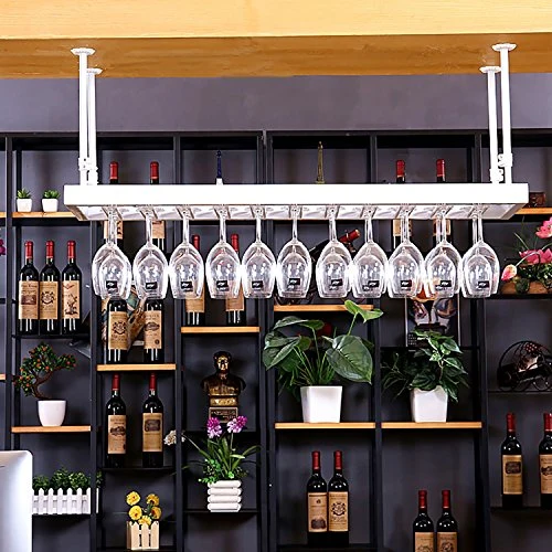 JHGJBJ Porta Bicchiere di Vino Rosso Porta Ferro da Vino Porta Bicchiere Alto Portabicchieri sospeso Espositore Bar Esposi...